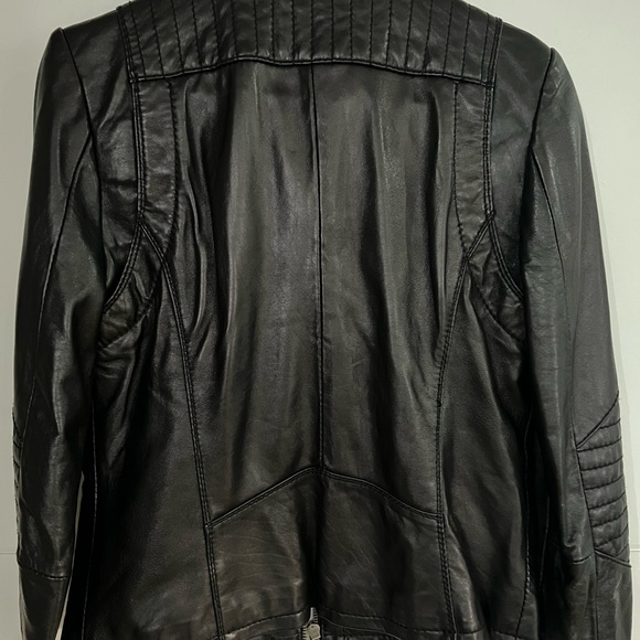 Michael Kors black super soft leather moto jacket - Picture 2 of 4